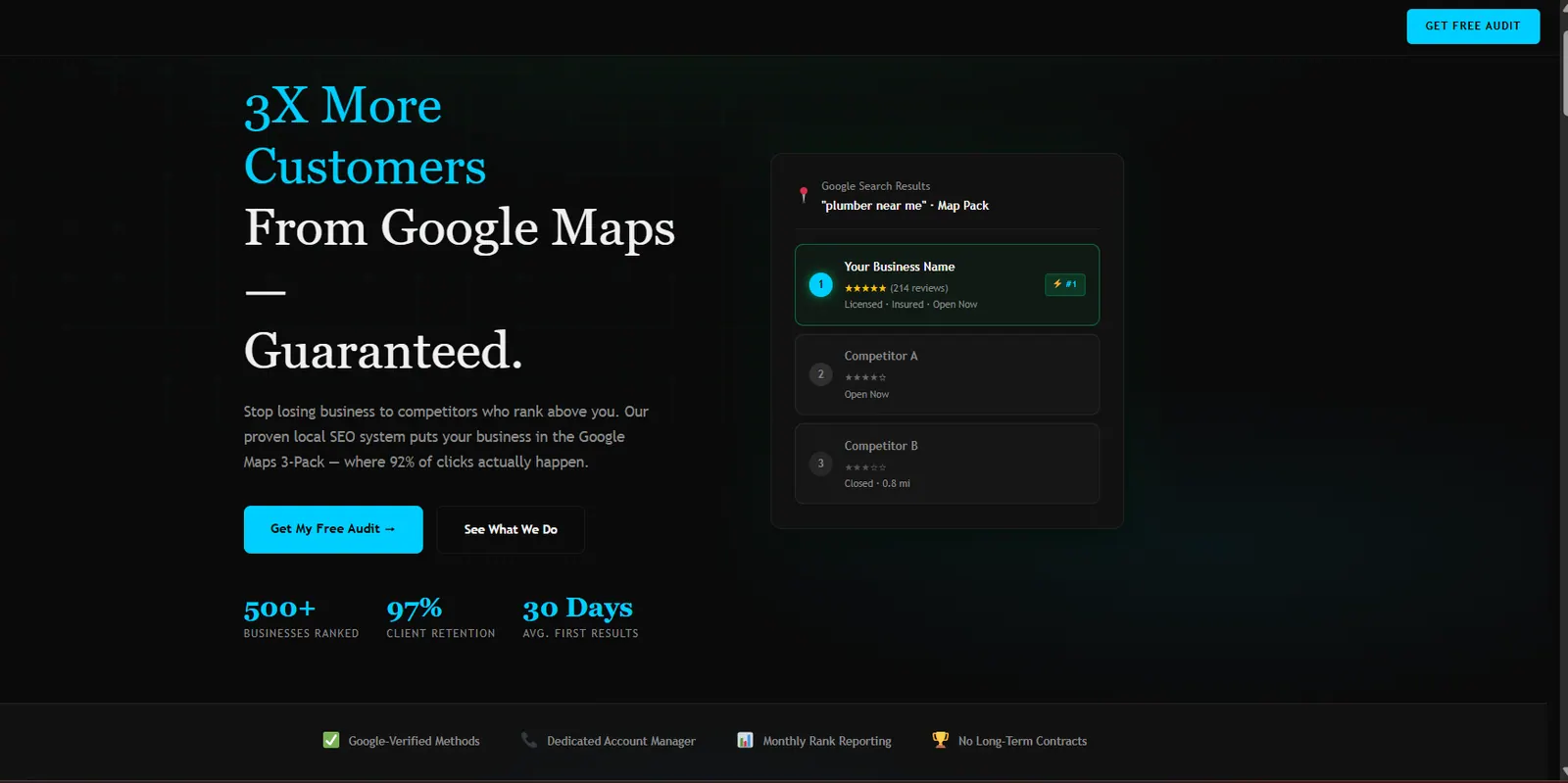 SpeedE Local SEO lead generation website designed by Capital Signs by Chris